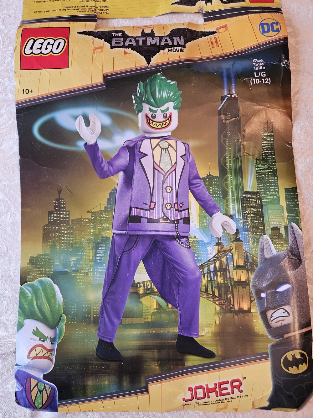 LEGO The Batman Movie Joker Kids Costume, Full Set, Large 10-12, NWT